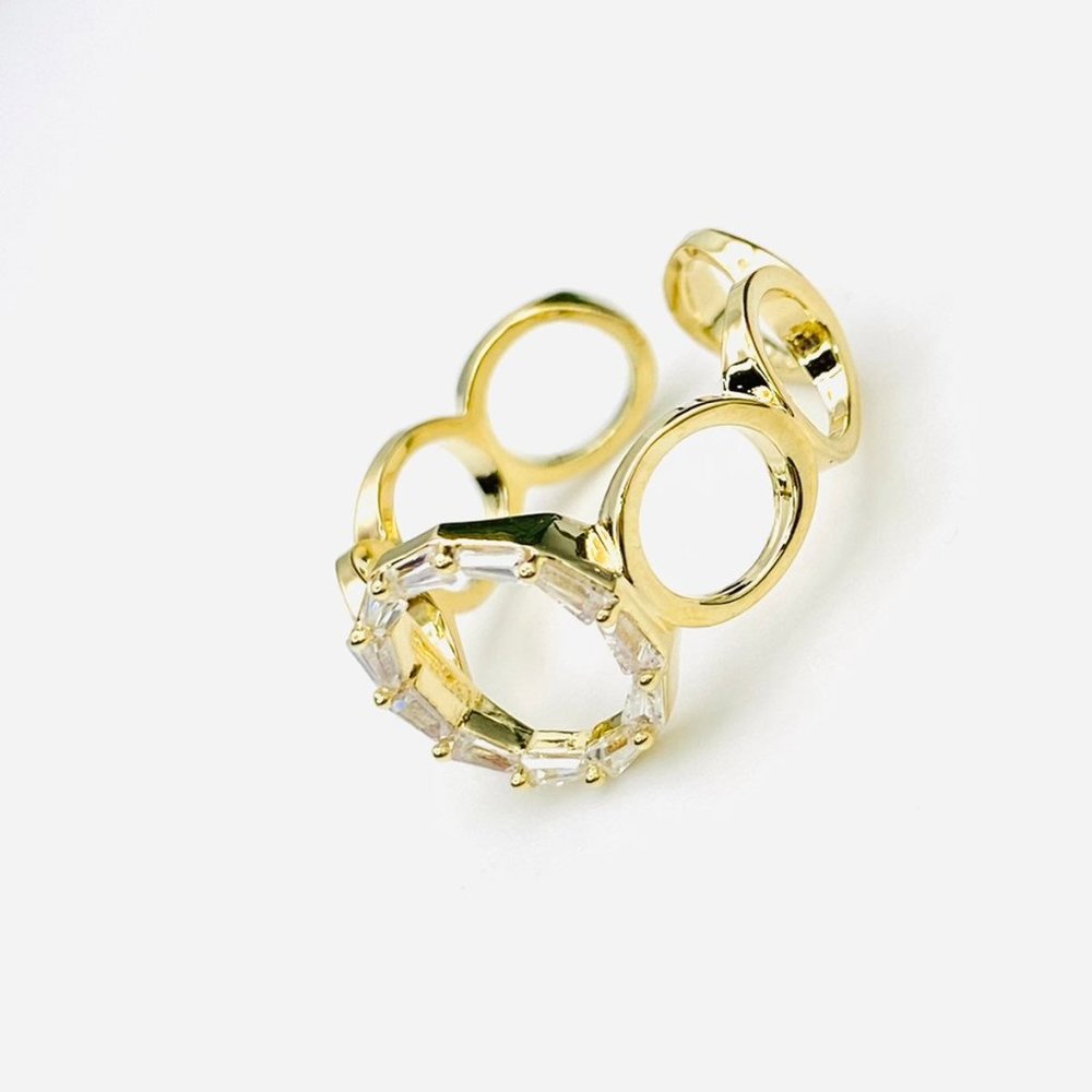 Gold open link ring - Picture 3 of 6